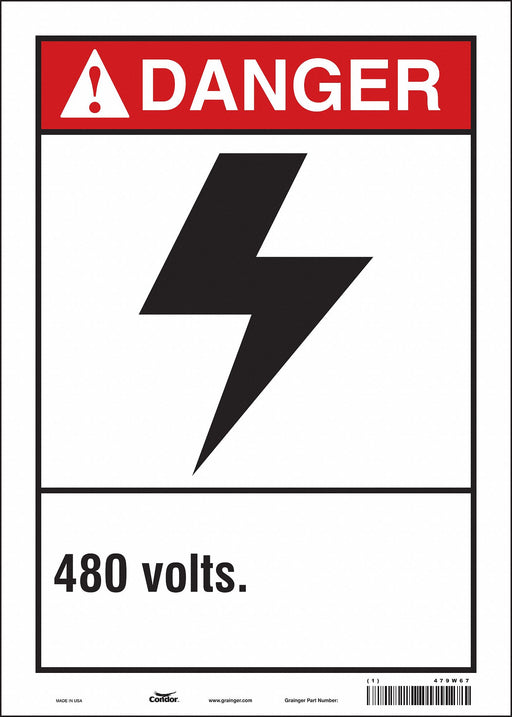 Safety Sign 14 in x 10 in Vinyl