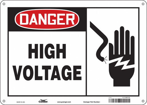 Safety Sign 10 inx14 in Aluminum