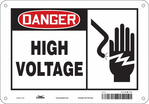 Safety Sign 7 inx10 in Polyethylene