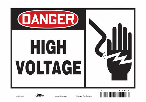 Safety Sign 7 inx10 in Vinyl