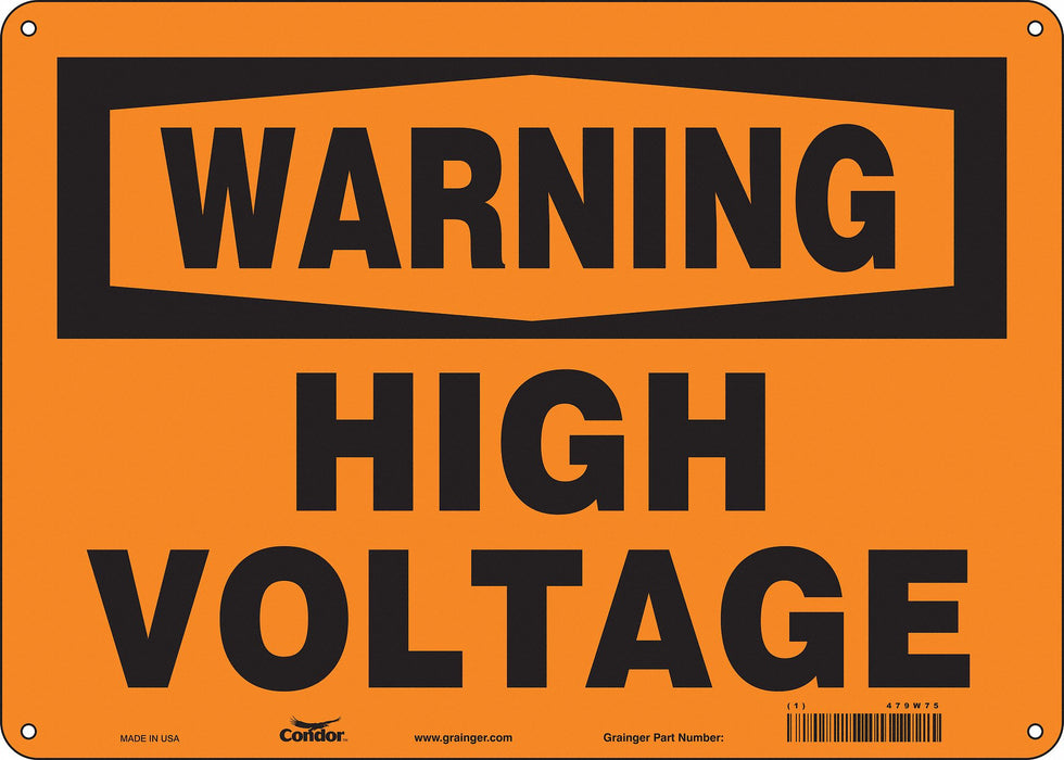 Safety Sign 10 inx14 in Aluminum