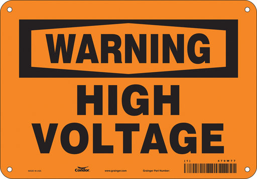 Safety Sign 7 inx10 in Polyethylene