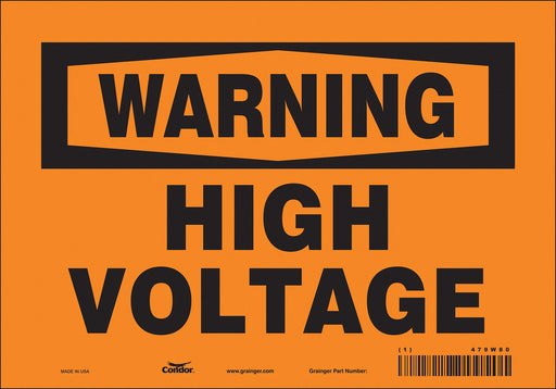 Safety Sign 7 inx10 in Vinyl