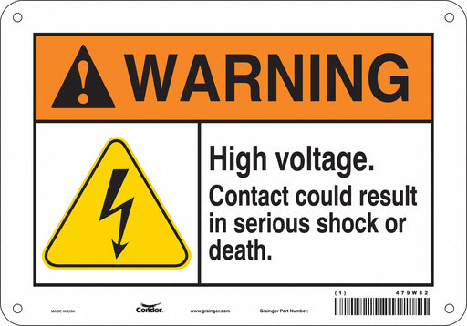 Safety Sign 7 in x 10 in Aluminum
