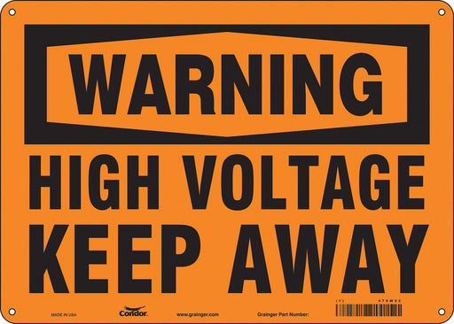 Safety Sign 10 in x 14 in Polyethylene