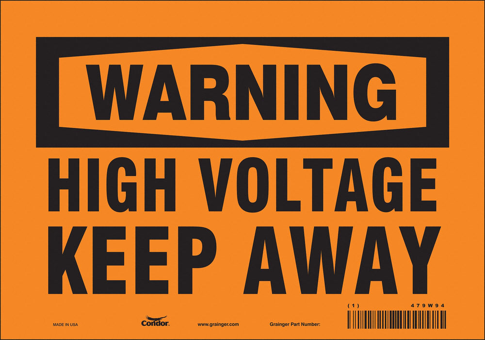 Safety Sign 7 in x 10 in Vinyl