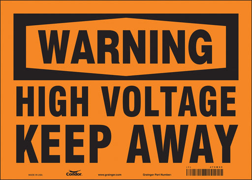 Safety Sign 10 in x 14 in Vinyl