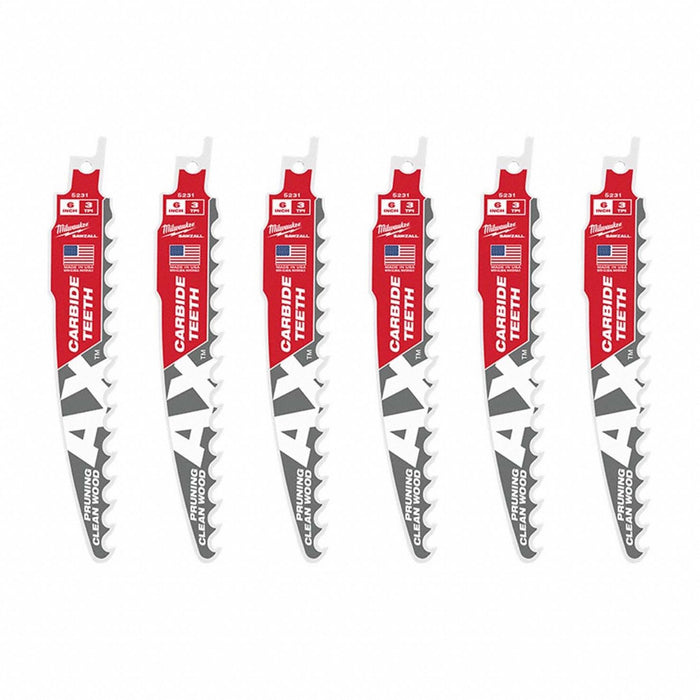(2) 6 3TPI w/ Carbide SAWZALL Blade 3PK