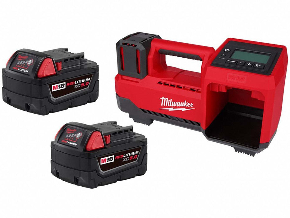 M18 XC5.0 Battery Two Pack+M18 Inflator