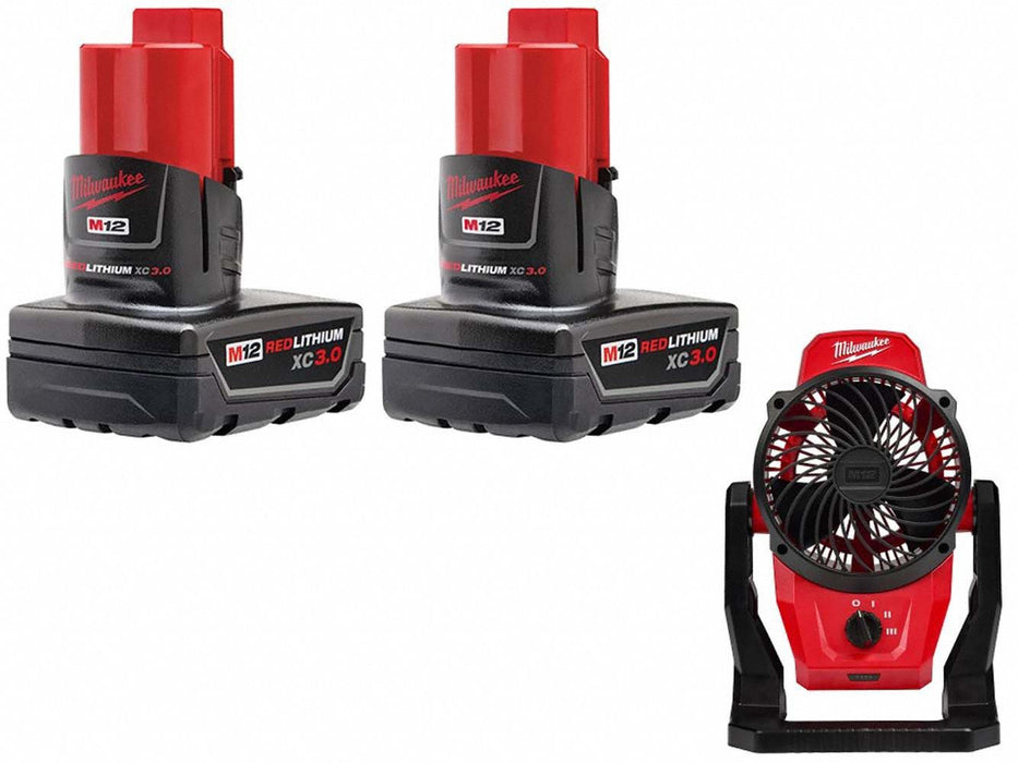 M12 XC Battery 2PK + M12 Mounting Fan
