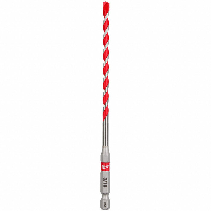 3/16x4x6 Shockwave Carb Hammer Drill Bit