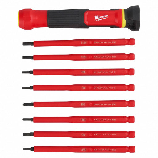 Multi-Bit Screwdriver 6 3/4 in L 8 pcs