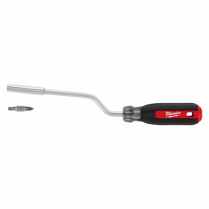 Multi-Bit Screwdriver Chrome Metal 2 pcs