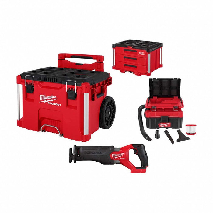 Rolling Toolbox + 3Drawer+Vacuum+Sawzall