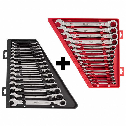 Ratchet Comb Wrench Set-SAE/Metric 15pc