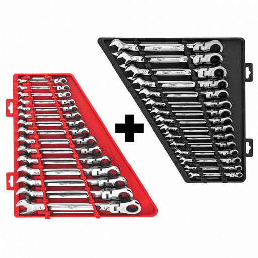 Met/SAE Flex Head Ratcheting Wrench 30pc