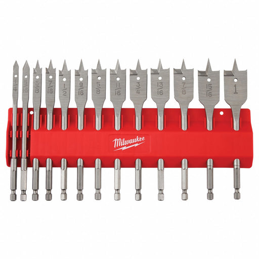 13 pc Flat Boring Bit Set