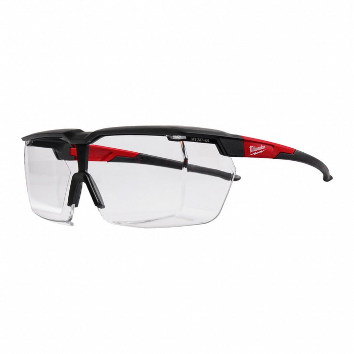 Safety Glasses Black/Red OTG-Wraparound