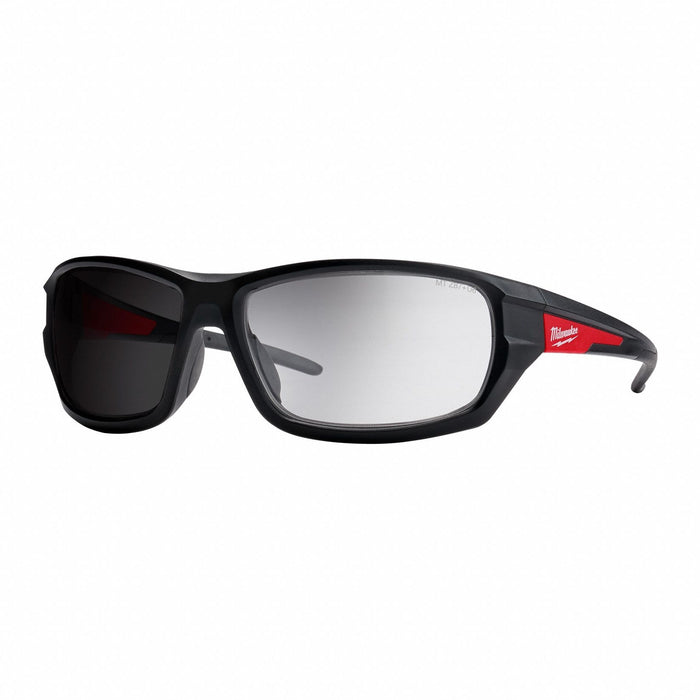 SafetyGlasses Clr ScratchRstnt Blk/Rd