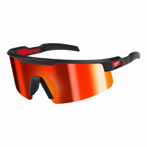 Wrap Around Safety Glasses - Red Mirrore