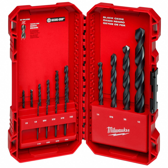 Drill Set Jobber Black Oxide RH 14pc