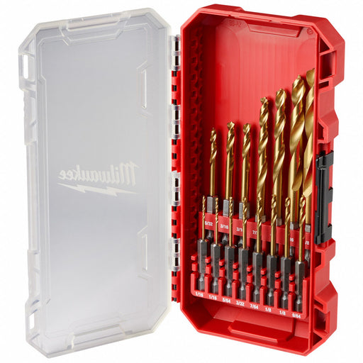 Hex Shank TiN Set 1/16in - 3/8in 15pc