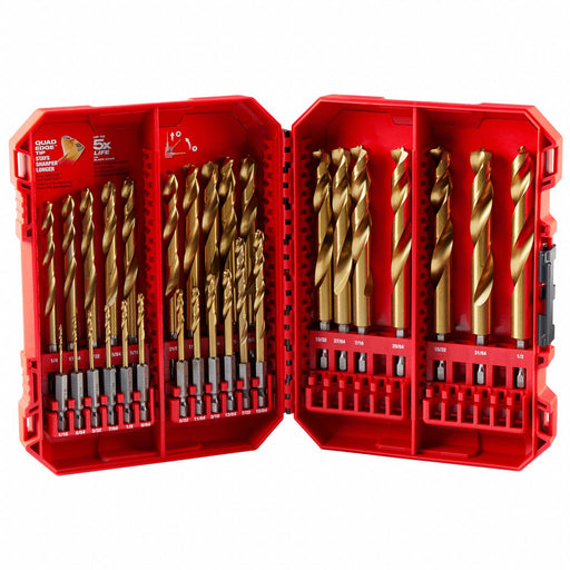 Hex Shank TiN Set 1/16in - 1/2in  29pc