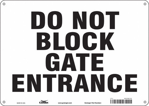 Safety Sign 10 in x 14 in Aluminum