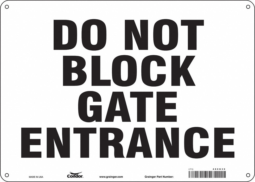 Safety Sign 10 in x 14 in Aluminum