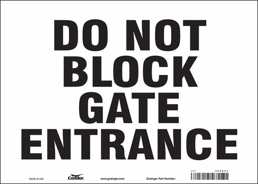 Safety Sign 10 in x 14 in Vinyl