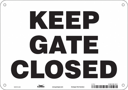 Safety Sign 7 in x 10 in Aluminum