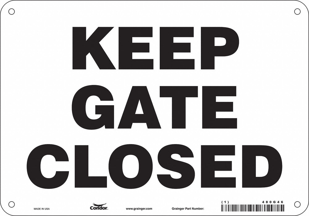 Safety Sign 7 in x 10 in Polyethylene
