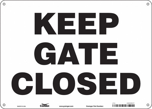 Safety Sign 10 in x 14 in Polyethylene