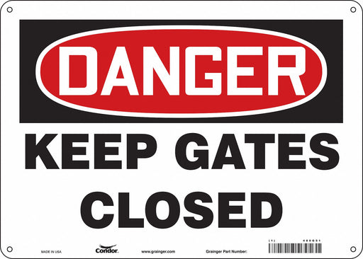Safety Sign 10 in x 14 in Aluminum