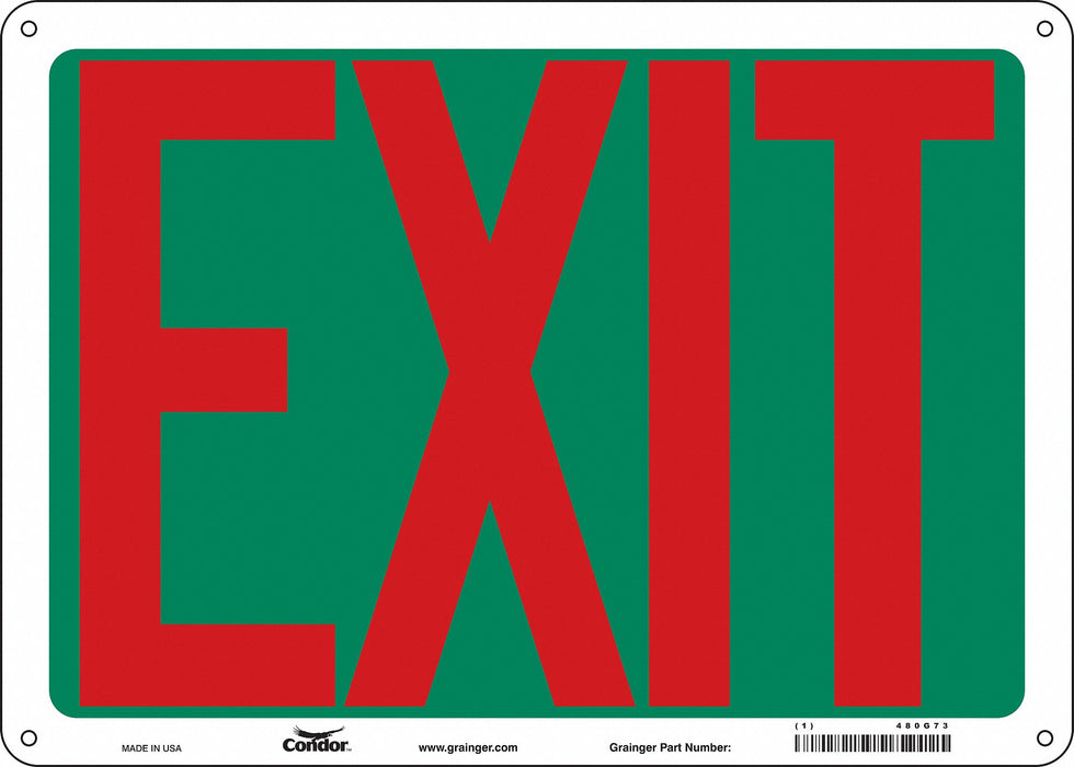 Safety Sign 10 in x 14 in Polyethylene