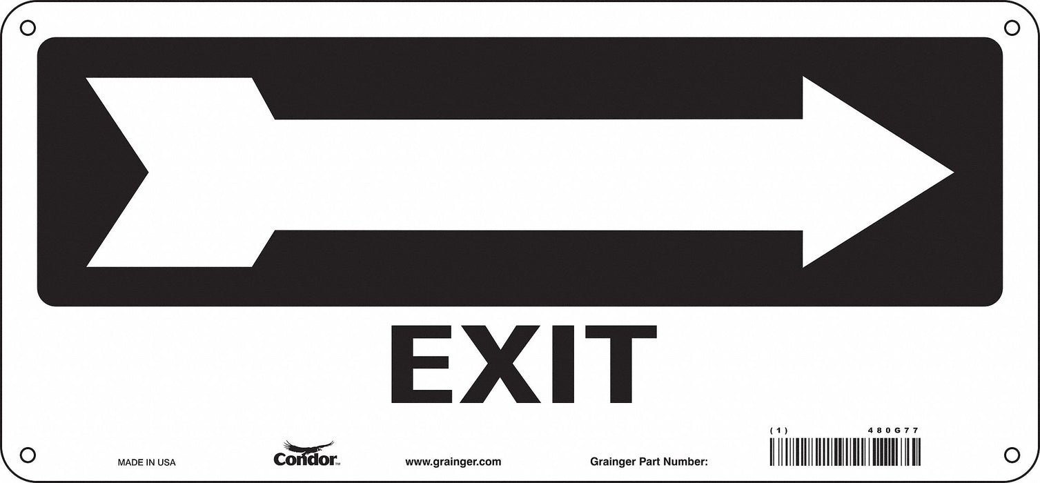 Safety Sign 6 1/2 x 14 in Polyethylene