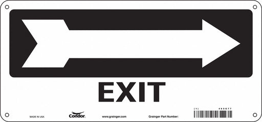 Safety Sign 6 1/2 x 14 in Polyethylene