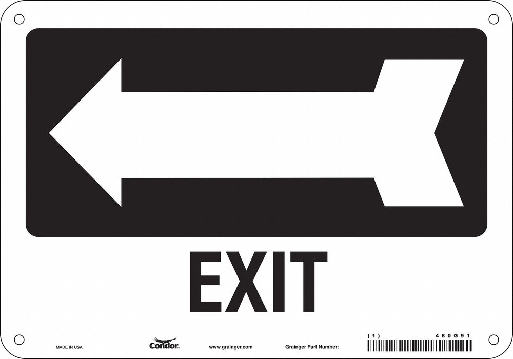Safety Sign 7 in x 10 in Polyethylene