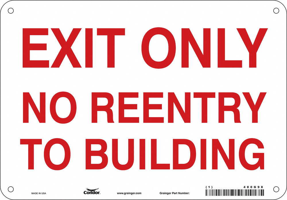 Safety Sign 7 in x 10 in Polyethylene