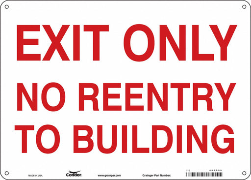 Safety Sign 10 in x 14 in Polyethylene