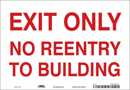 Safety Sign 7 in x 10 in Vinyl