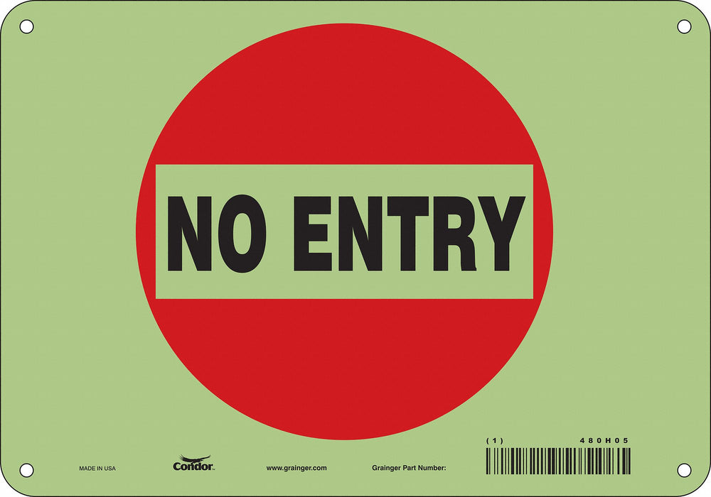 Safety Sign 14 inx10 in Glow Vinyl