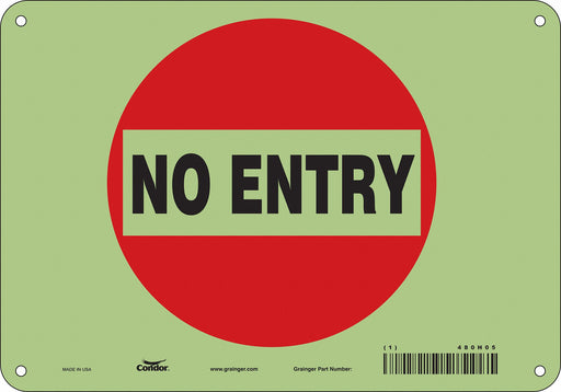 Safety Sign 14 inx10 in Glow Vinyl