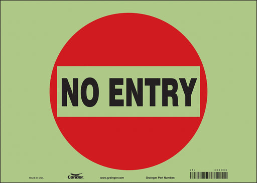 Safety Sign 10 inx14 in Glow Vinyl