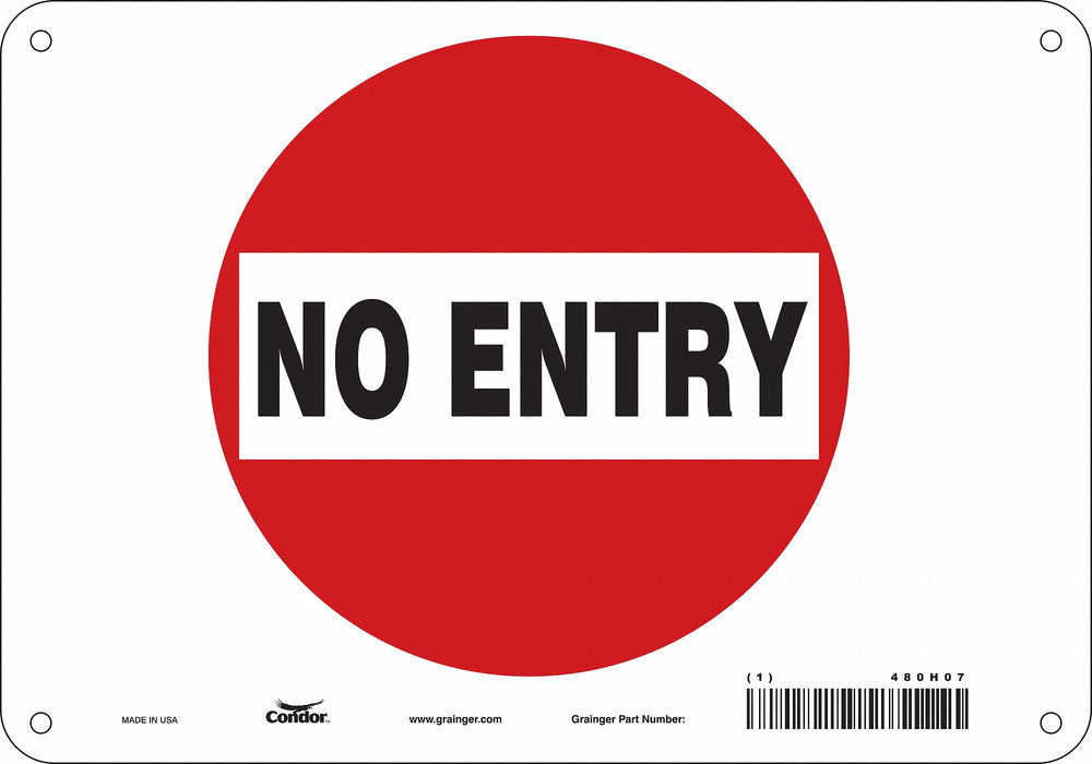 Safety Sign 7 inx10 in Polyethylene