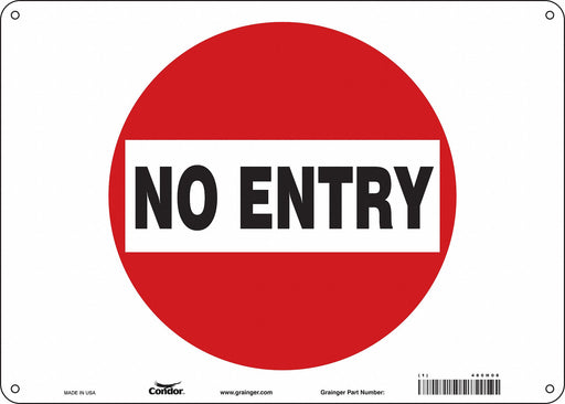 Safety Sign 10 inx14 in Polyethylene