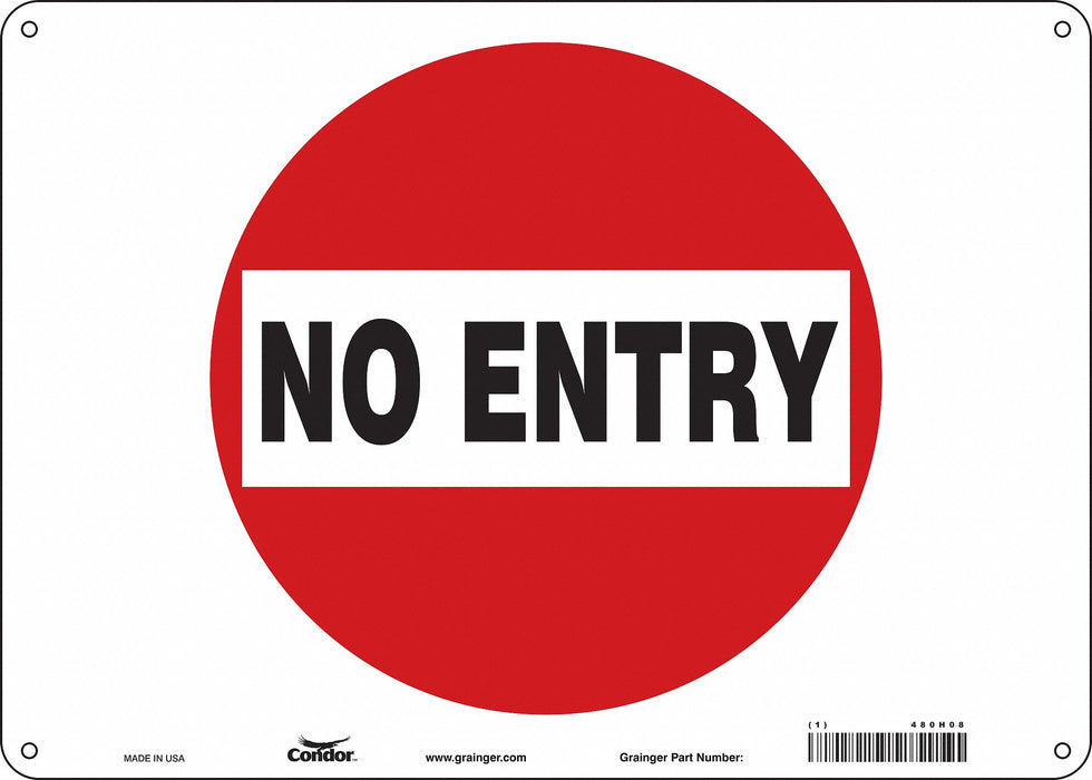 Safety Sign 10 inx14 in Polyethylene