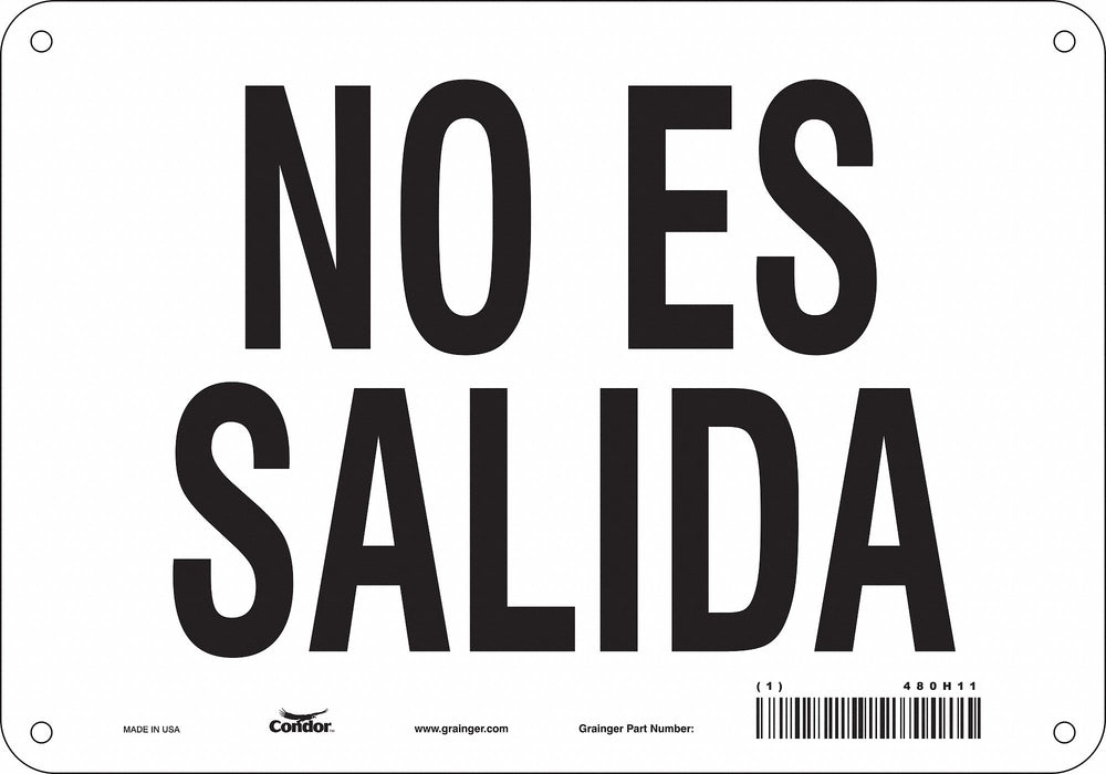 Safety Sign 7 in x 10 in Polyethylene