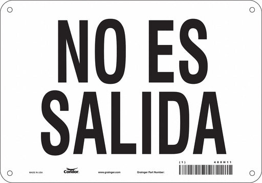 Safety Sign 7 in x 10 in Polyethylene
