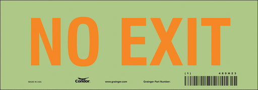 Safety Sign 3 1/2 in x 10 in Glow Vinyl